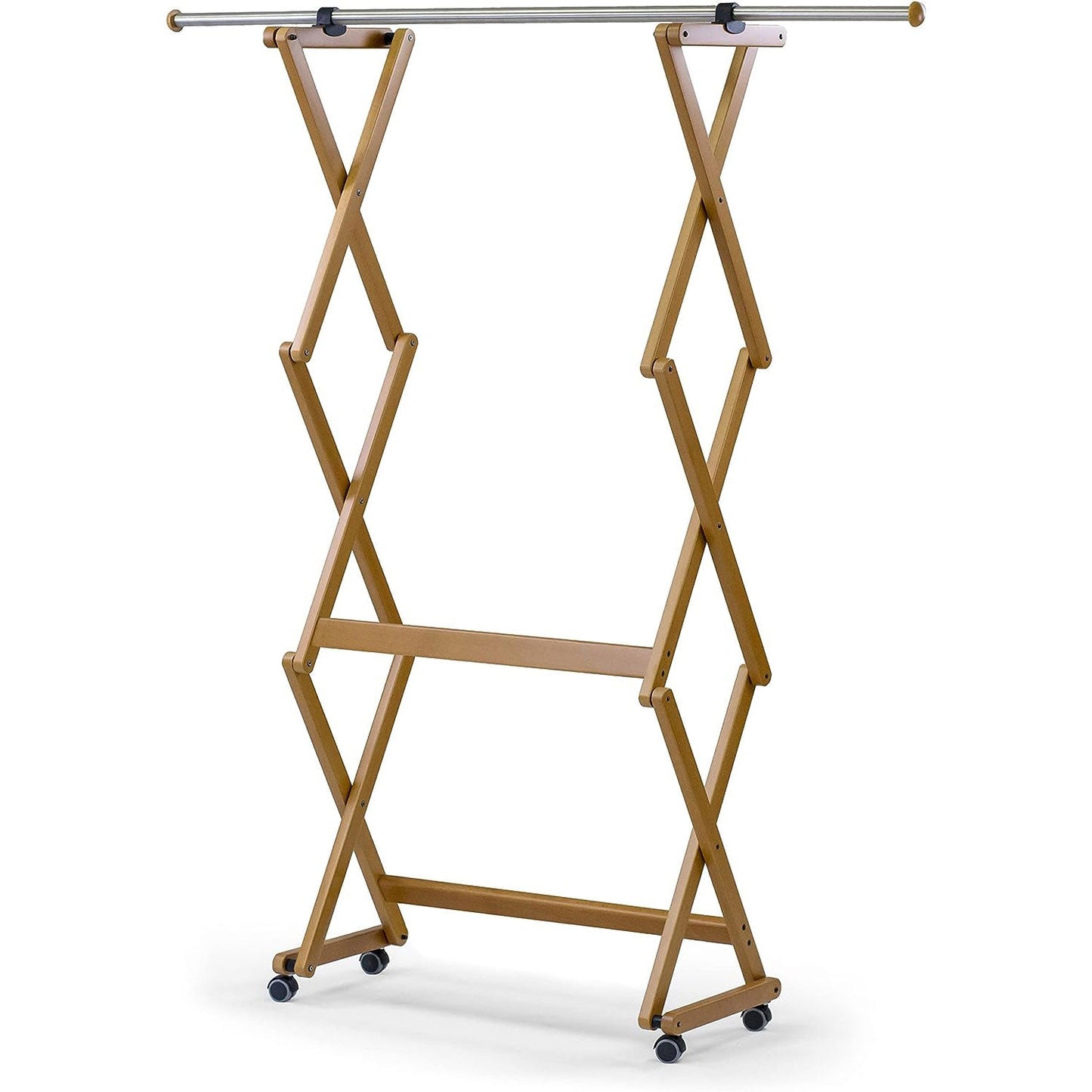 Appendiabiti FELIX, Legno - Chiudibile - Allungabile - Finitura Ciliegio