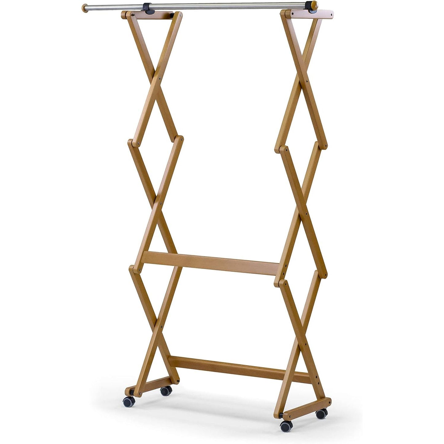 Appendiabiti FELIX, Legno - Chiudibile - Allungabile - Finitura Ciliegio