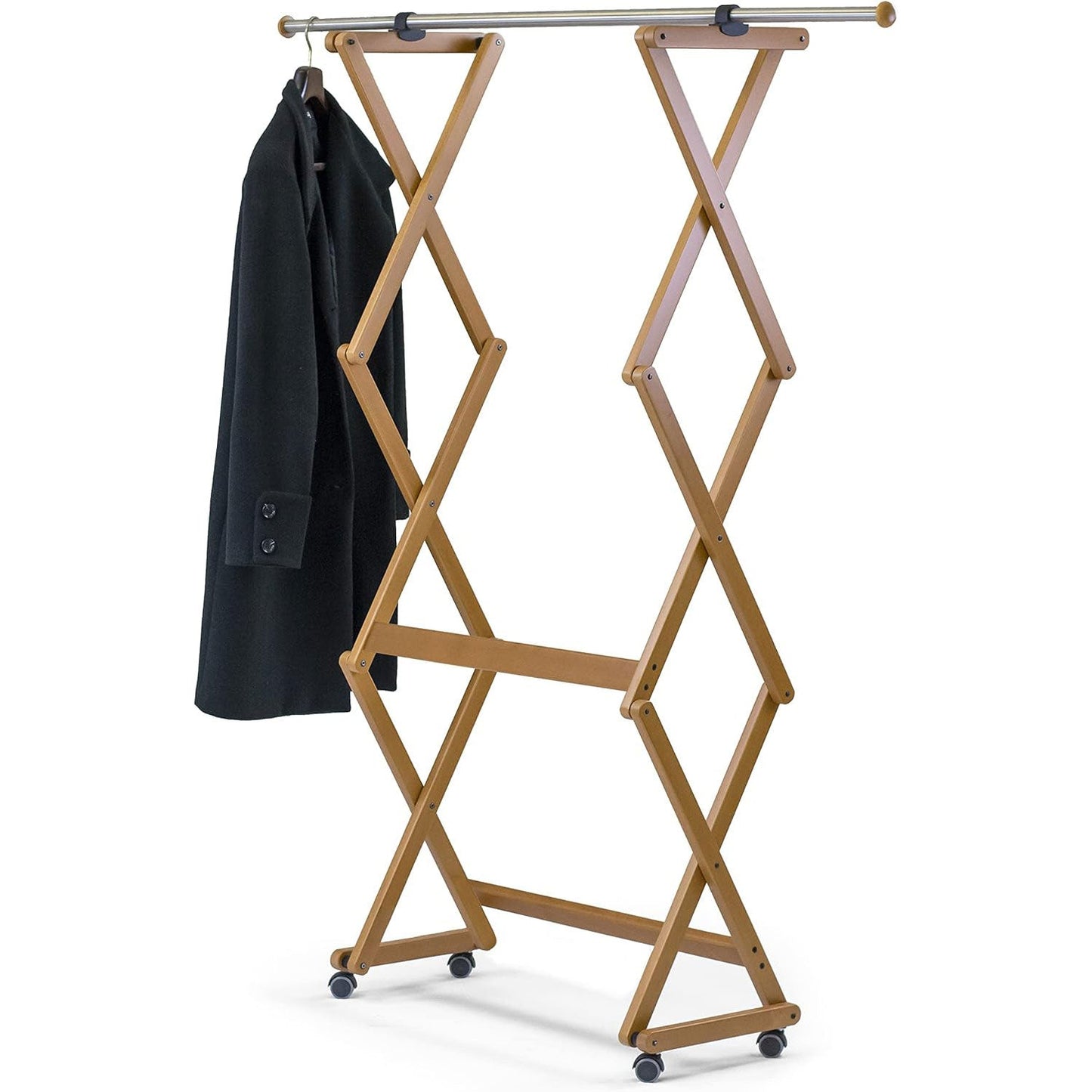 Appendiabiti FELIX, Legno - Chiudibile - Allungabile - Finitura Ciliegio