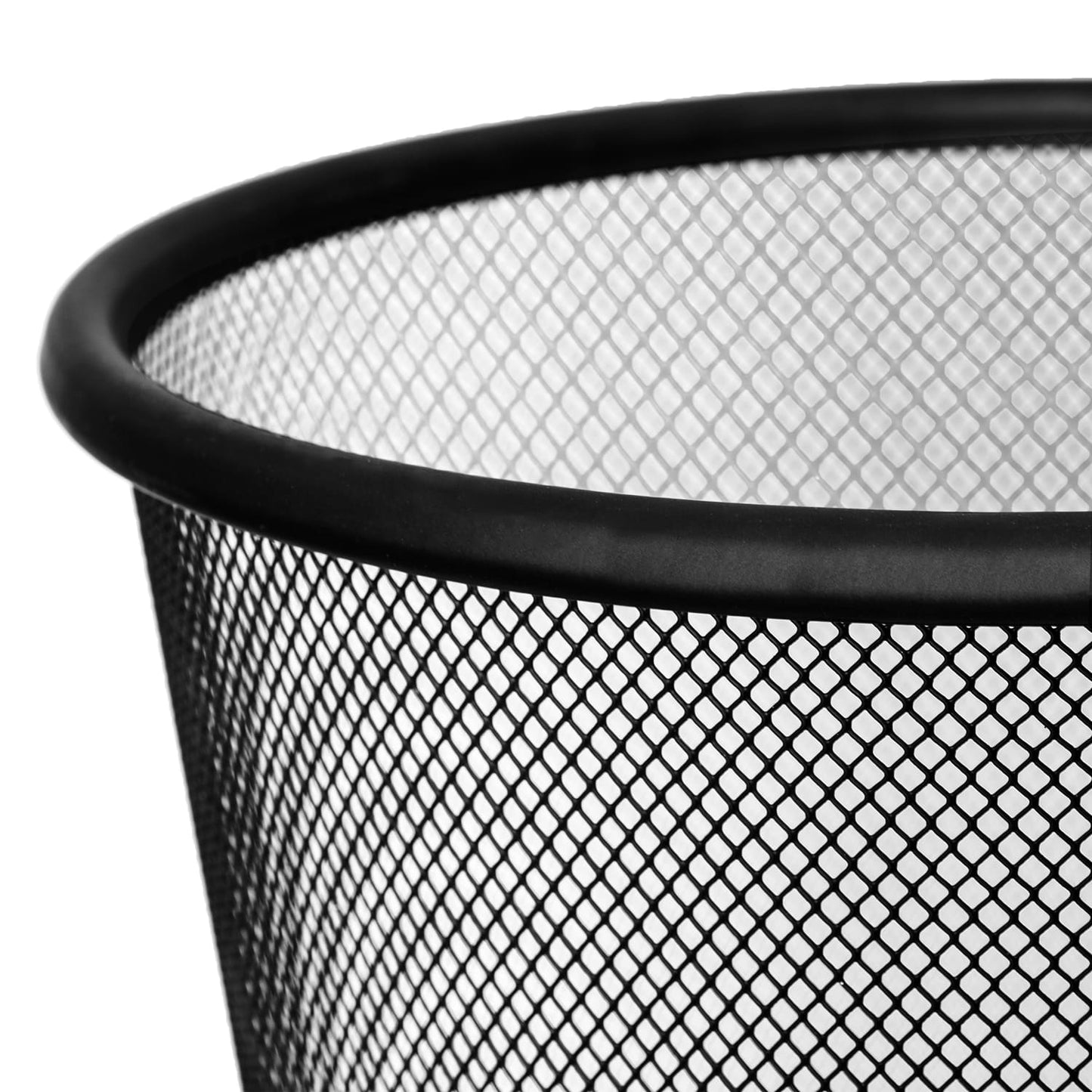 art moon Mesh - Cestino per Carta in Rete - Cestino Gettacarte e Spazzatura - Pattumiera da Ufficio Design, 12 L, Acciaio
