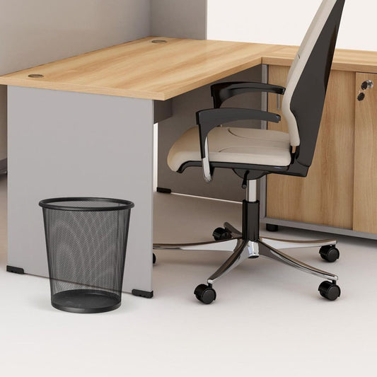 art moon Mesh 2 - Cestini per la carta, 12L, in Acciaio Verniciato a Polvere, D 26.5 X 29.5 cm