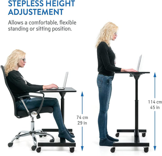 Scrivania, regolabile in altezza 74 cm per lavoro seduto, 114 cm per lavoro in piedi, Tatkraft Focus
