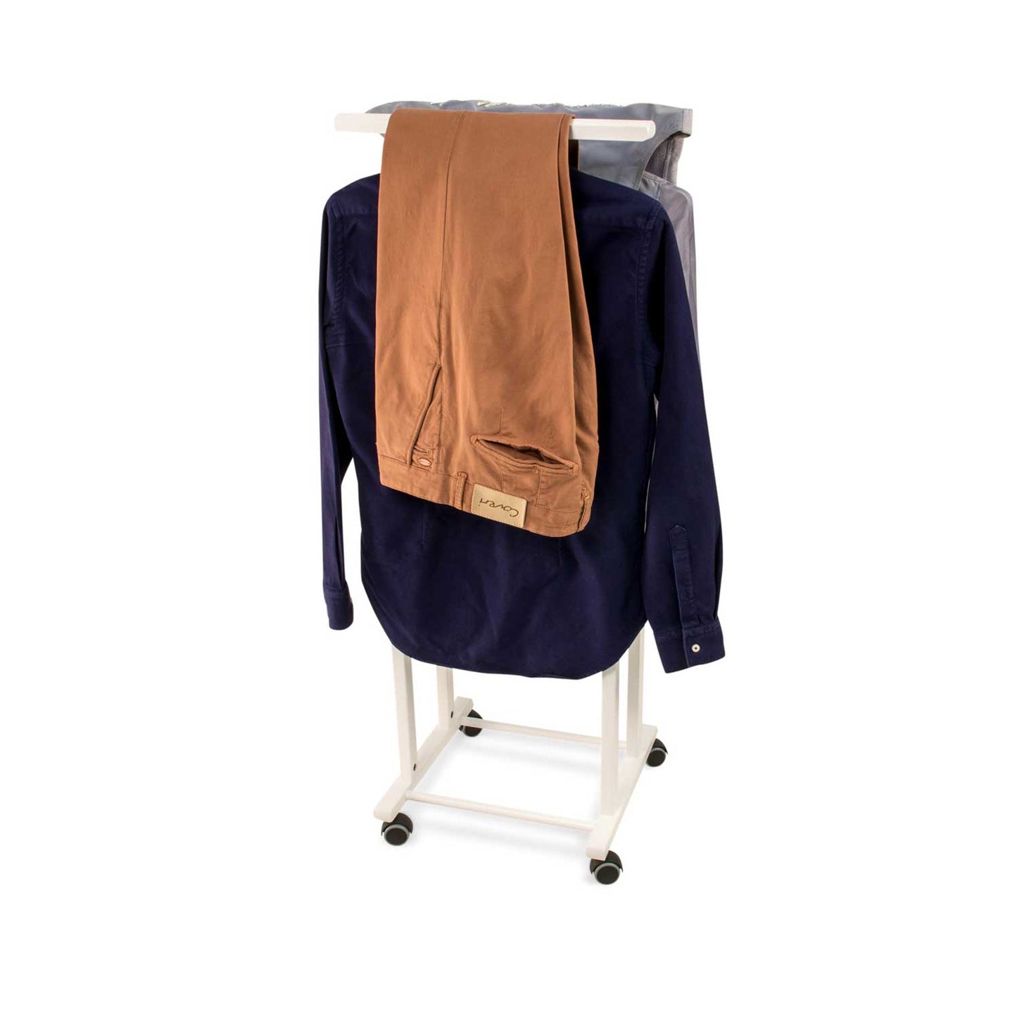 Servomuto, Indossatore CLEVER, Composto da 2 gruccie e 2 portapantaloni, piedini in gomma alla base, Arit Clever, 1