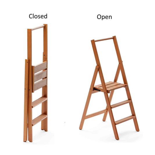 Scaletta sgabello pieghevole, sgabello, scaletta pieghevole in legno