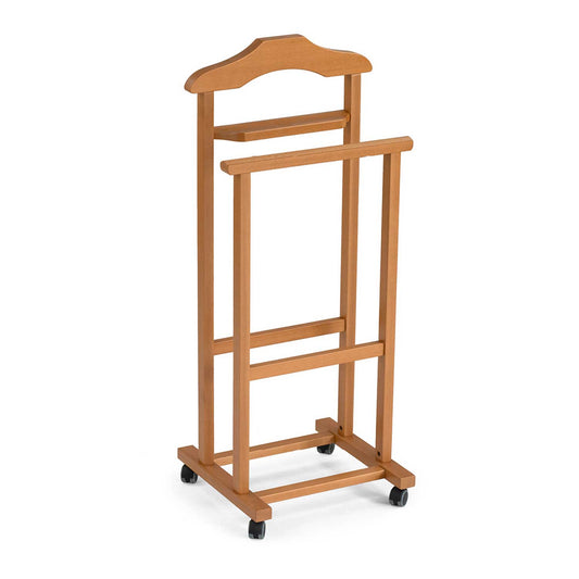 Servomuto, Indossatore MIRANO, Composto da 1 gruccia, portapantaloni e ripiano portaoggetti - Colore ciliegio, ARIT, 2