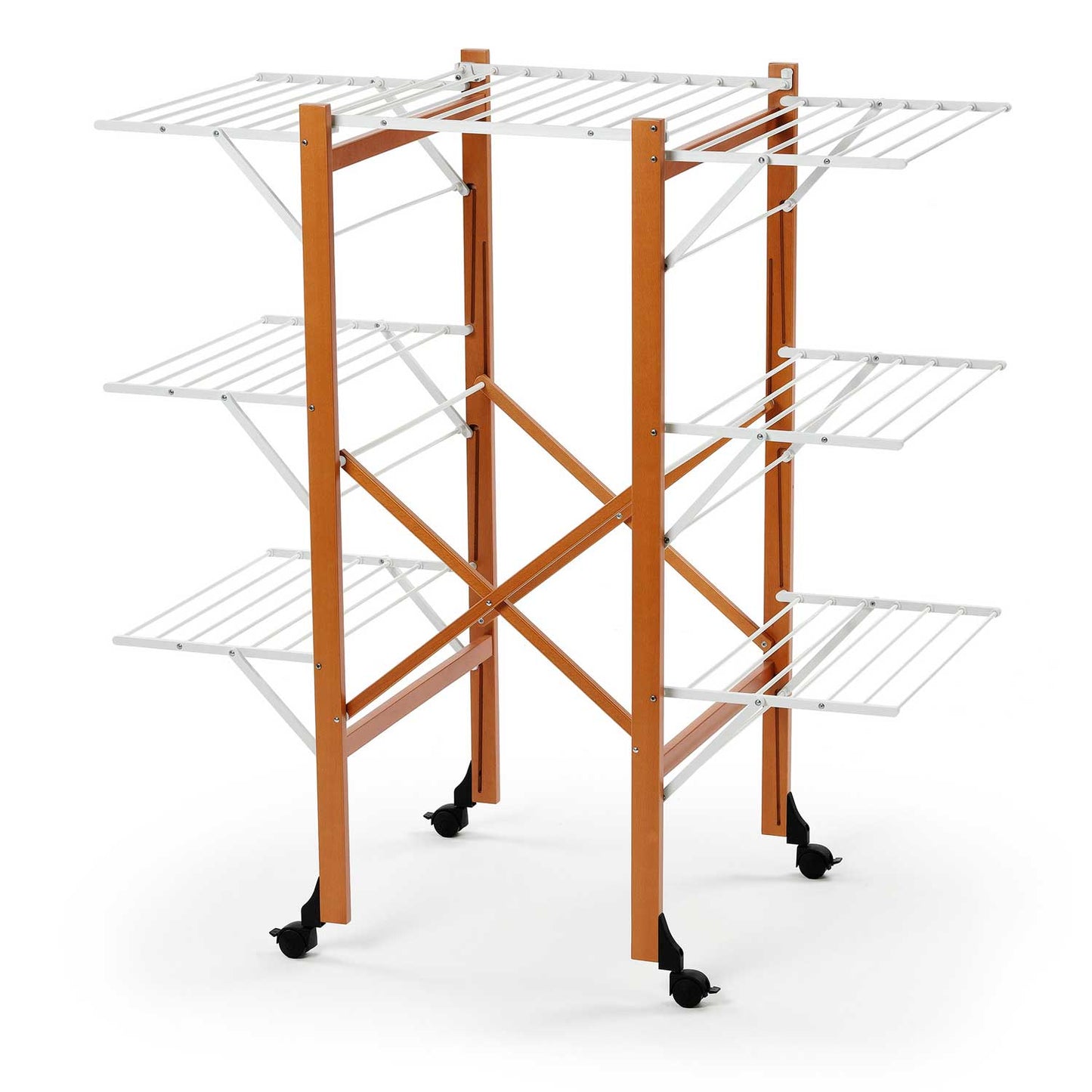 Stendibiancheria a Torre, Stendino Verticale, Stendino a Torre, Stendi Panni Legno, Stendino per Lenzuola, ACQUILONE
