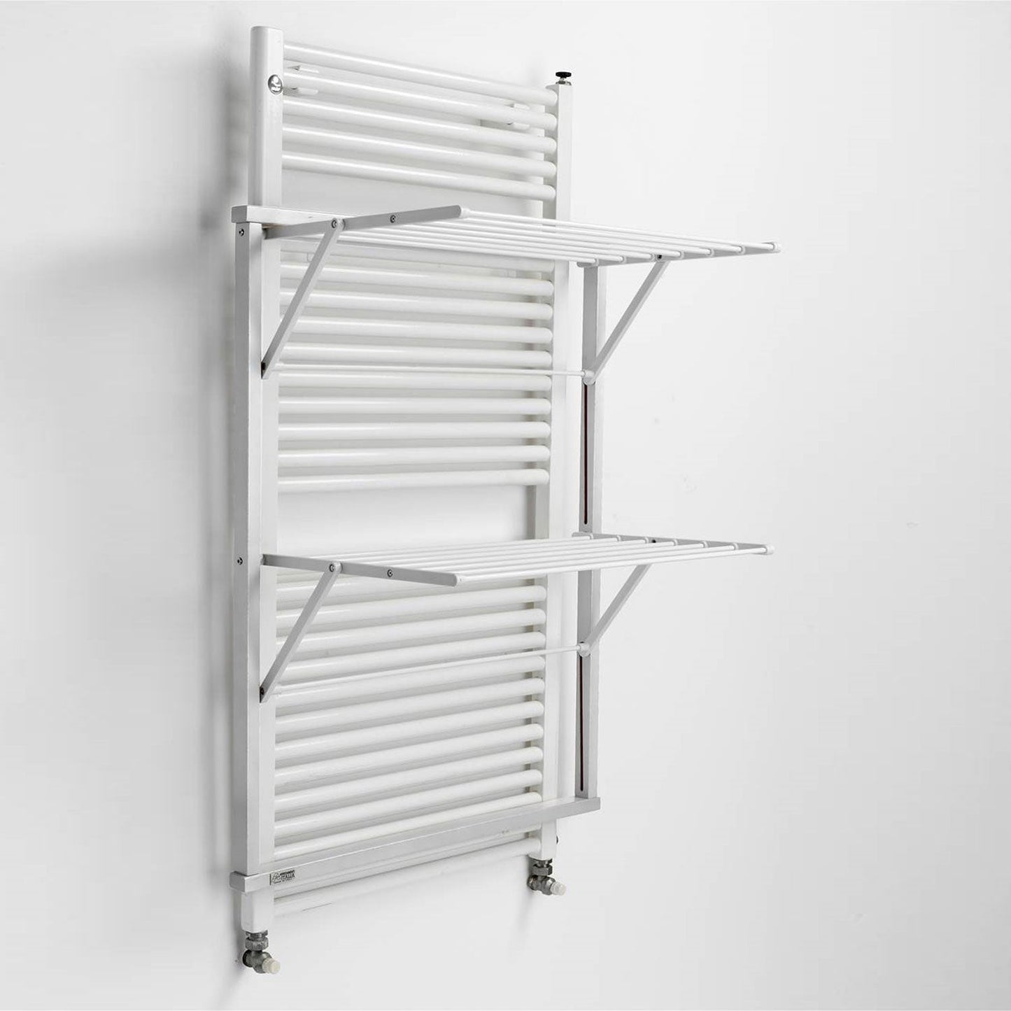 ARIT - Stendino da parete, stendibiancheria da parete, 9 mt di filo stendibile, 2 ganci, stendino a muro, Bianco