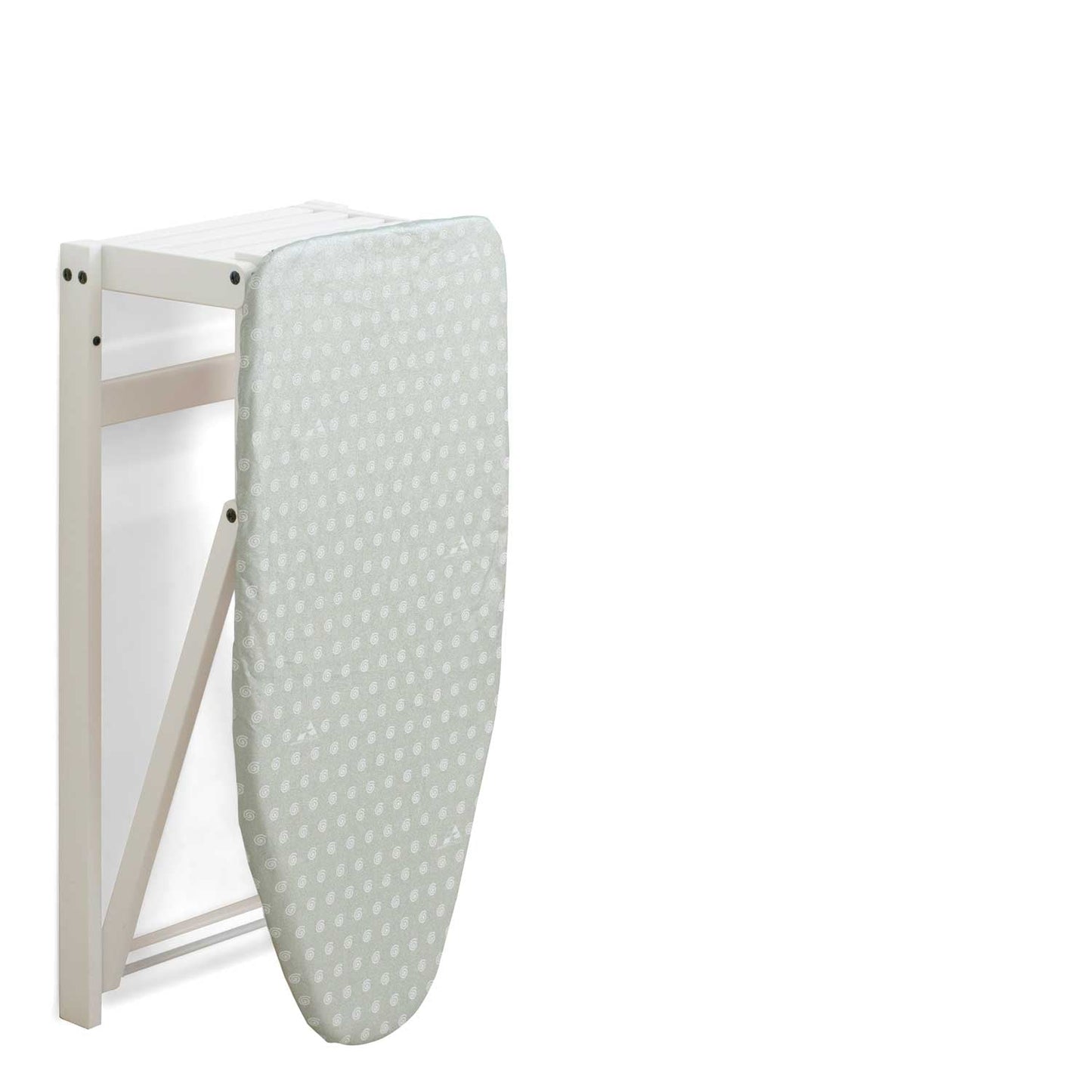 Asse da stiro a muro, facile da applicare con i tasselli inclusi, piano di lavoro: 86 x 38 cm - Colore bianco, ARIT, 5