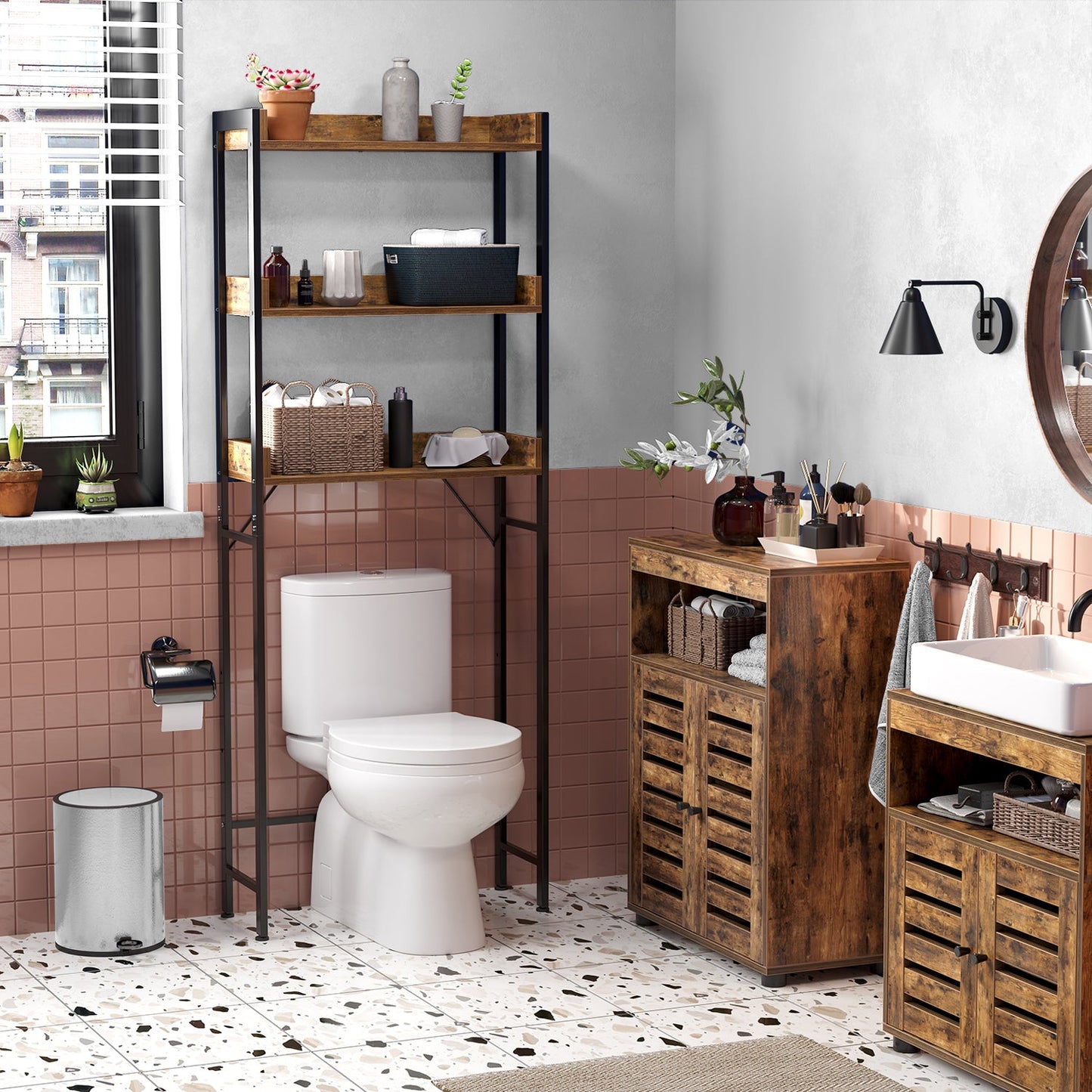 Scaffale sopra lavatrice, Scaffale bagno