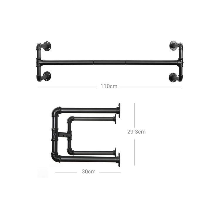 Barra appendiabiti, Set da 2, Barra Appendiabiti da Parete, Struttura Resistente, Songmics, 4
