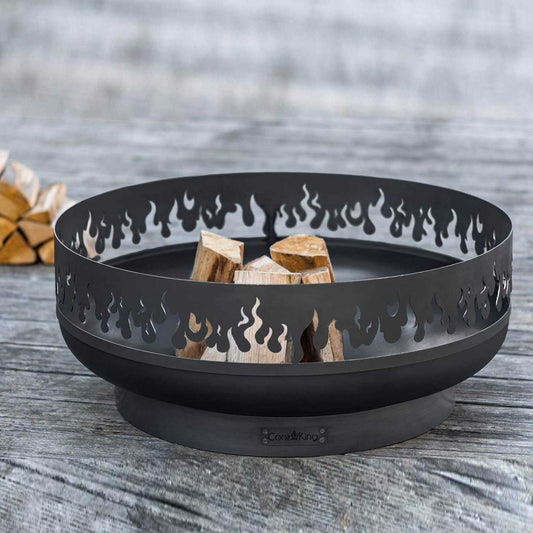 Braciere - «FIRE» braciere da giardino. Prodotto in EU. Braciere da esterno, in acciaio grezzo, 80 x 80 cm, Cook King