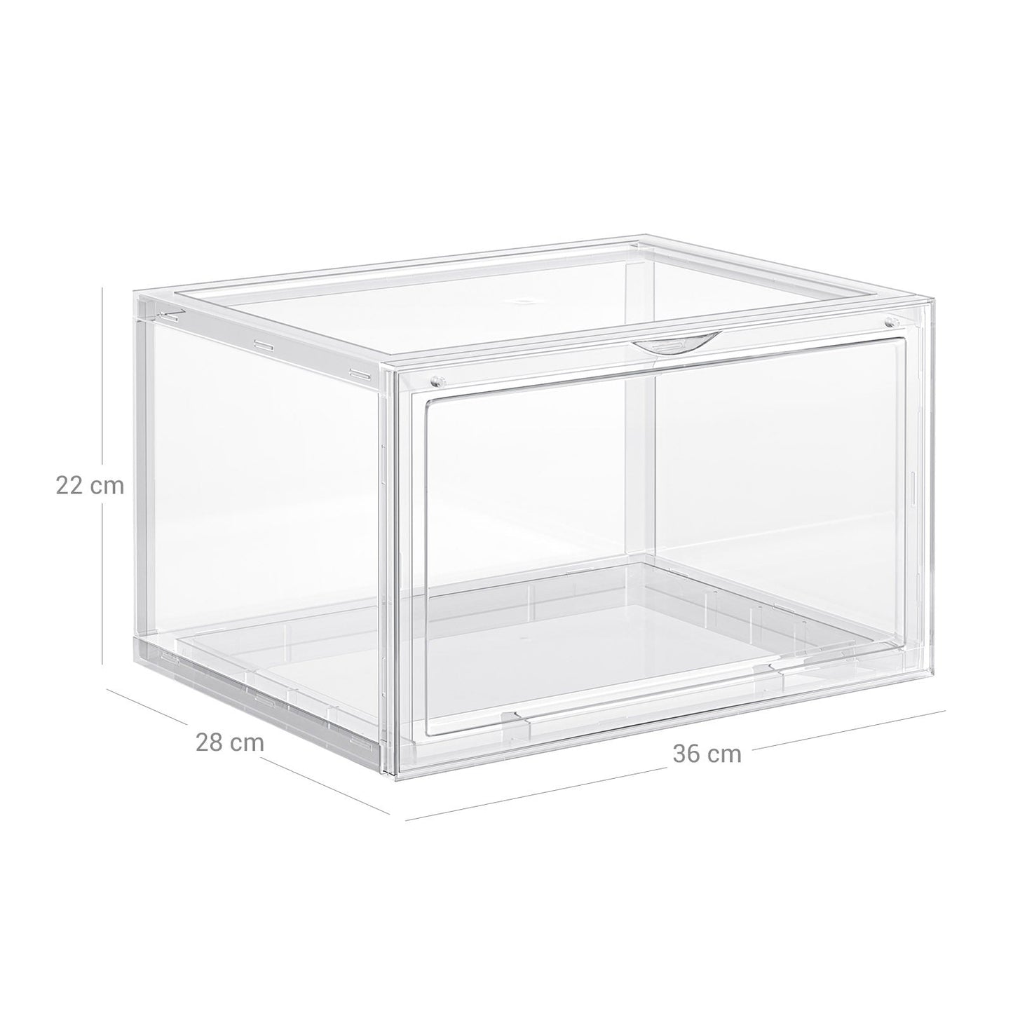 Songmics, contenitori trasparenti scarpiera, contenitore per scarpe, contenitore in plastica, 3