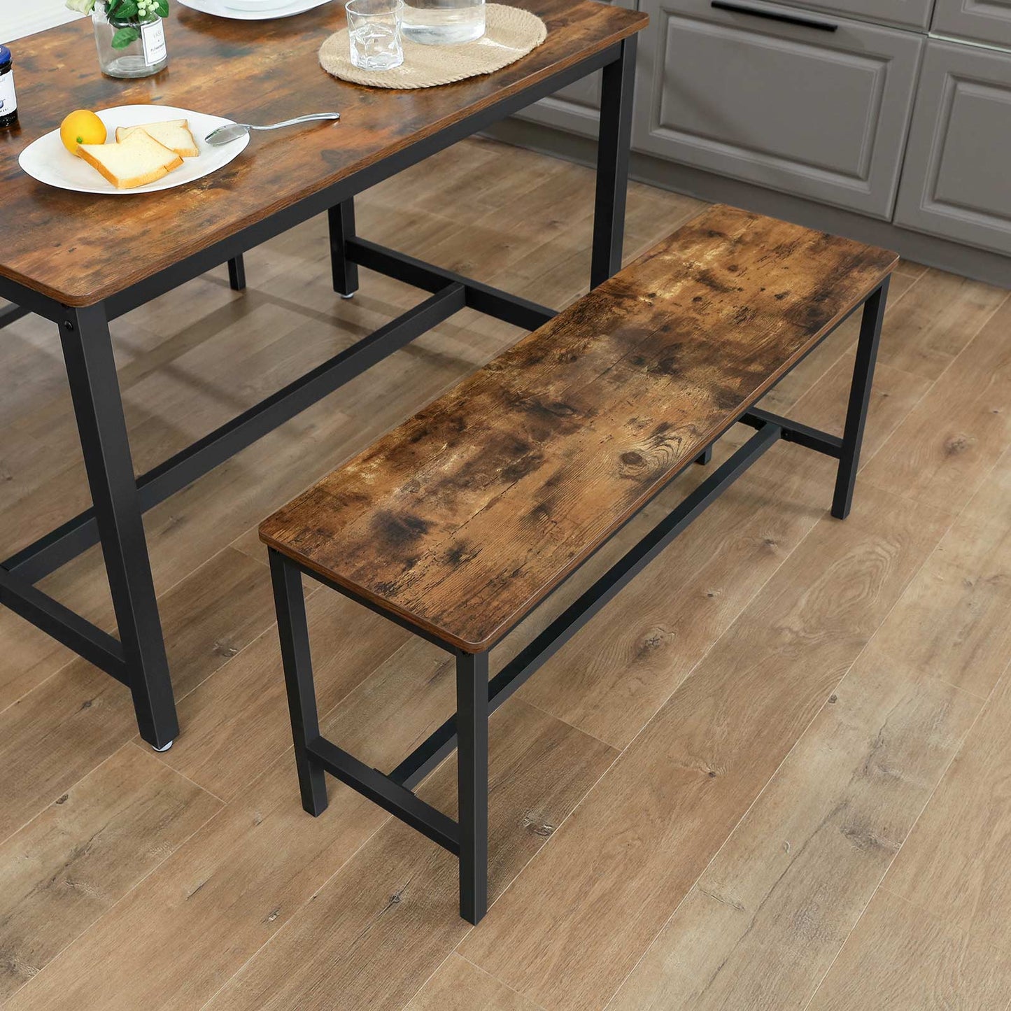 Set di 2 panche da tavolo, panche tavolo cucina, Vasagle