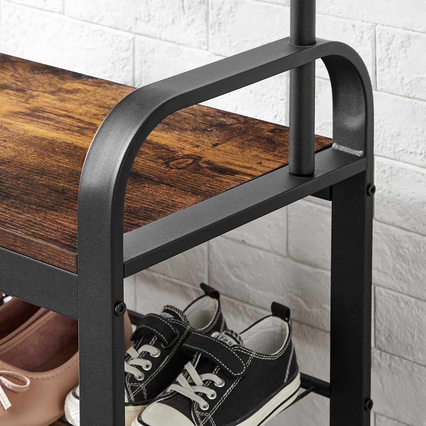 Vasagle, stand cloakroom con 3 ripiani, 2
