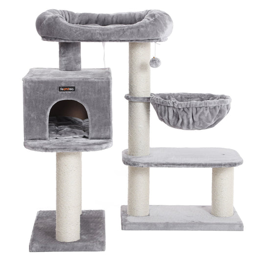 Albero gatti, in Peluche, Ampia Casetta e Cuccia Rotonda, unità Mobile, Feandrea