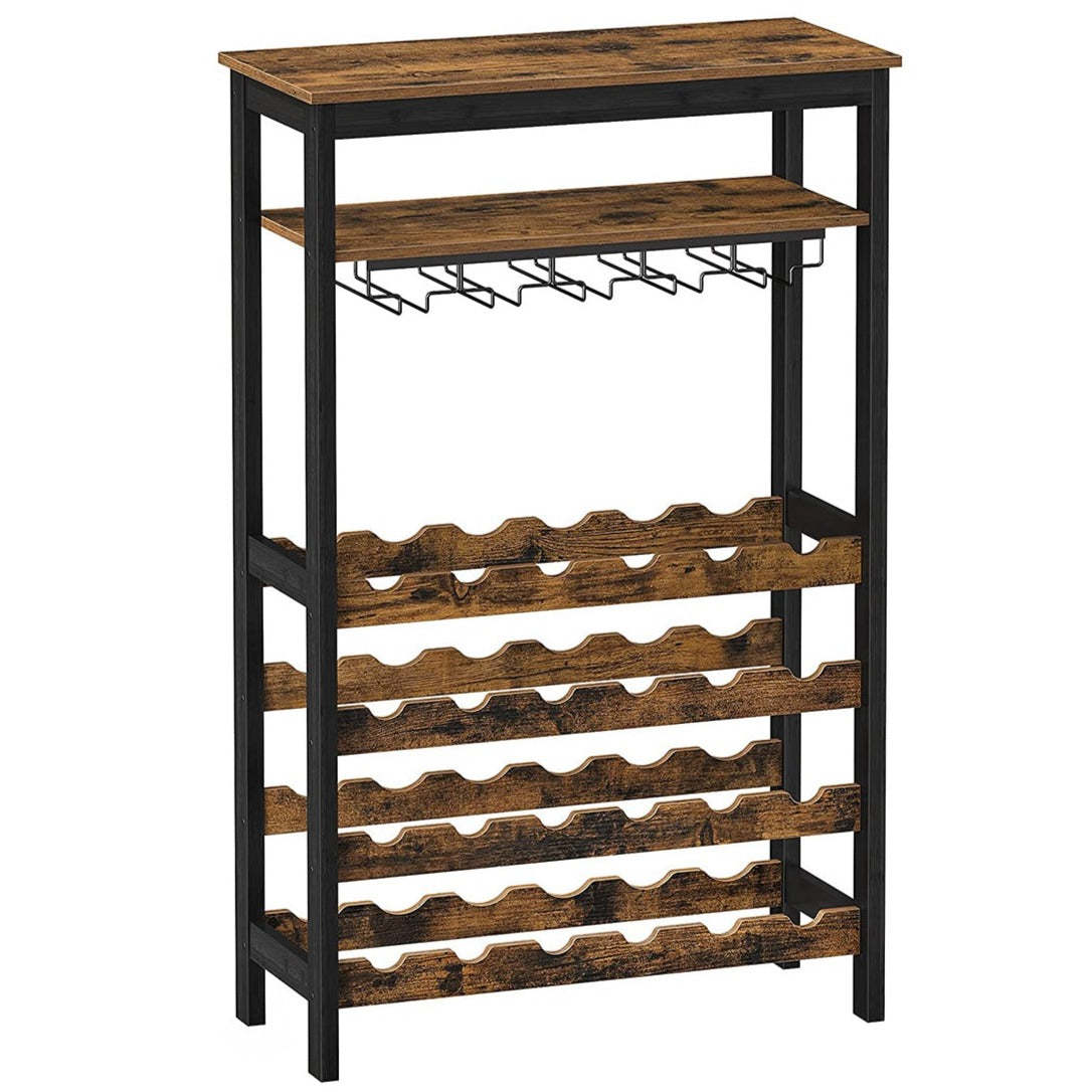 Scaffale per Bottiglie di Vino e Calici, SONGMICS