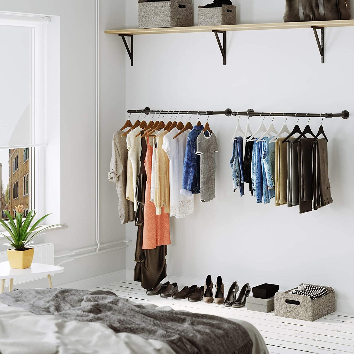 Songmics, gara di abbigliamento per il muro, 1