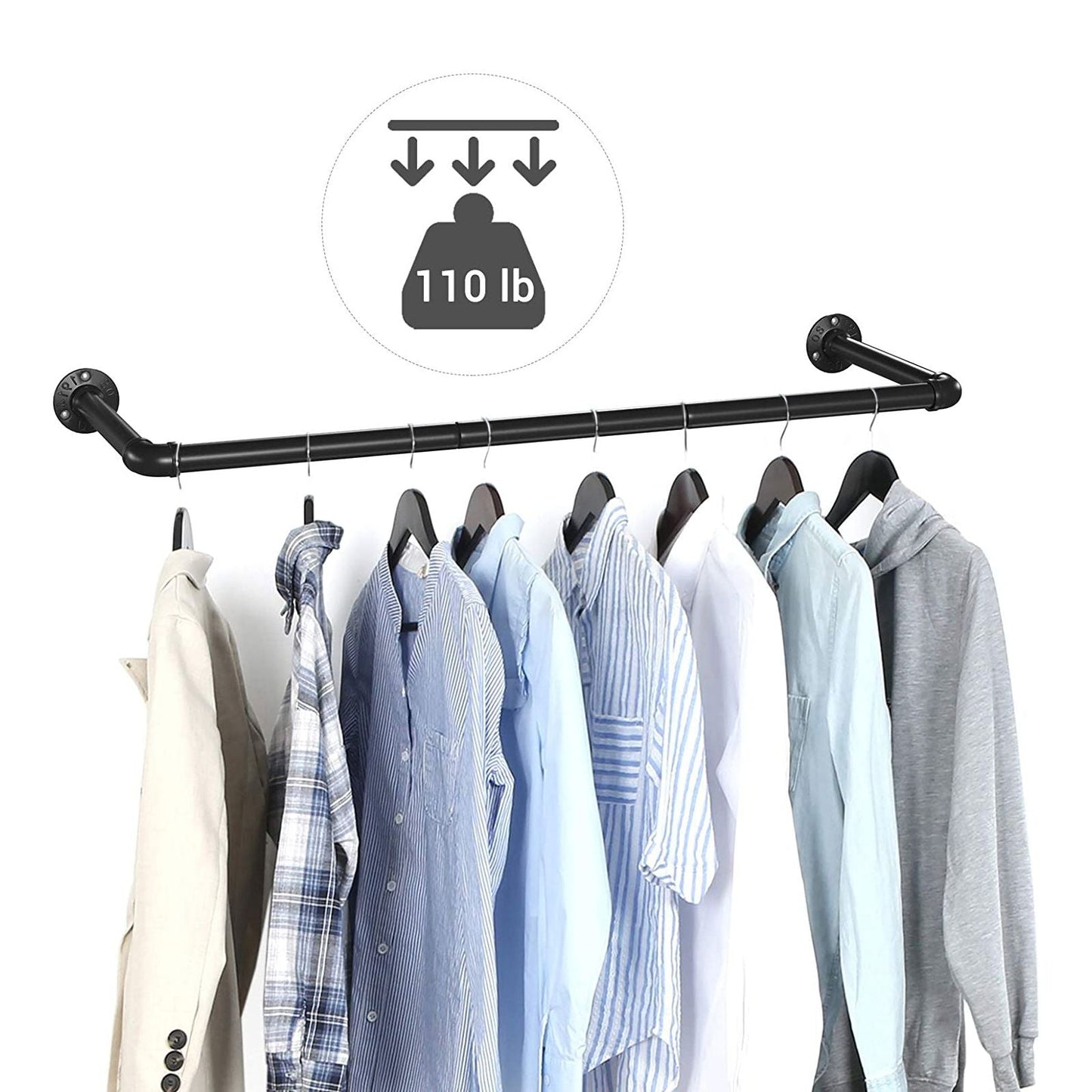 Songmics, gara di abbigliamento per il muro, 3