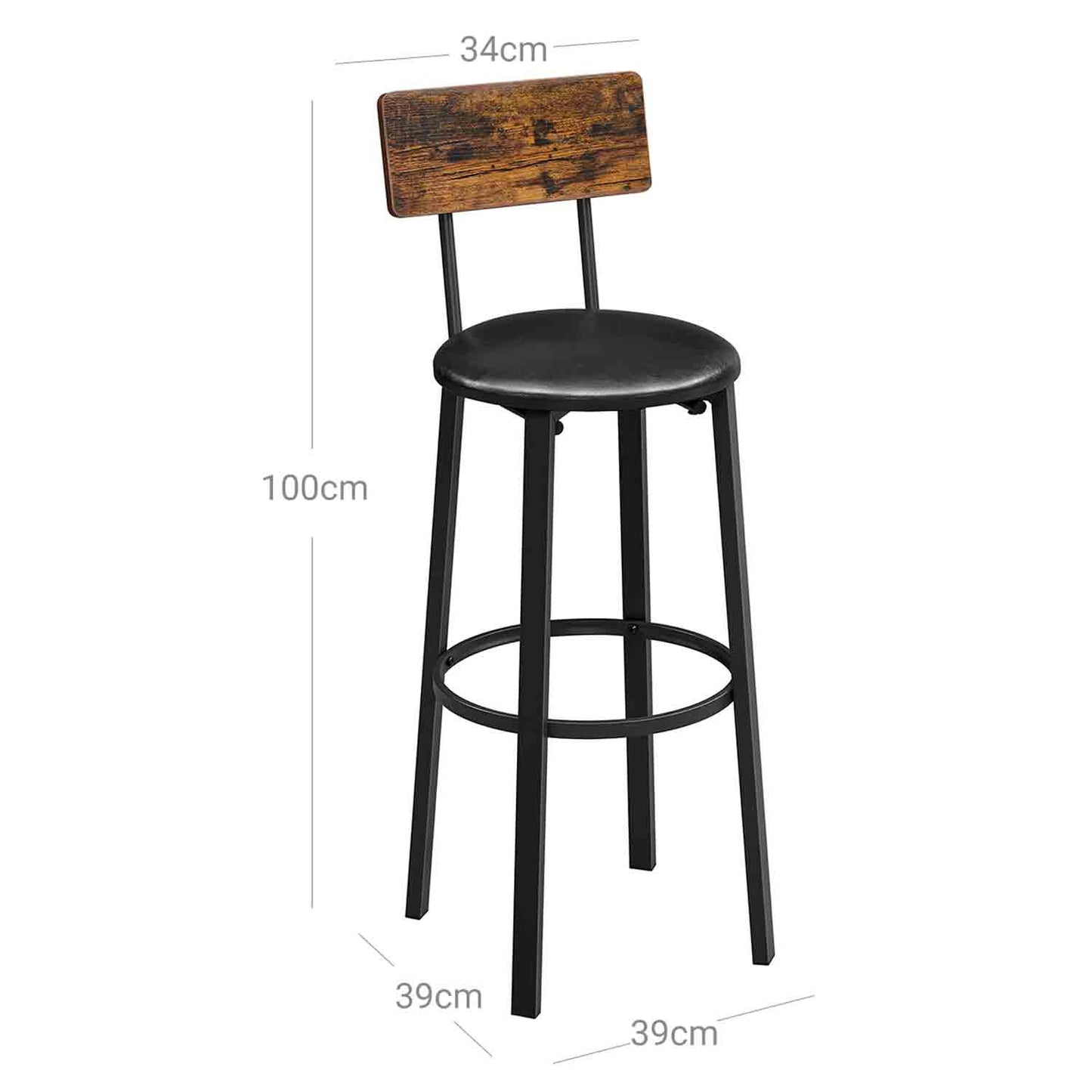 Vasagle, seggiola da bar, sedia da bar, 3