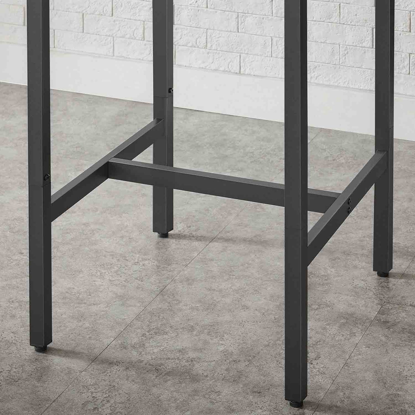 VASAGLE - Tavolino da bar, Tavolino alto quadrato per colazione, 60 x 60 x 90 cm, Marrone vintage e nero