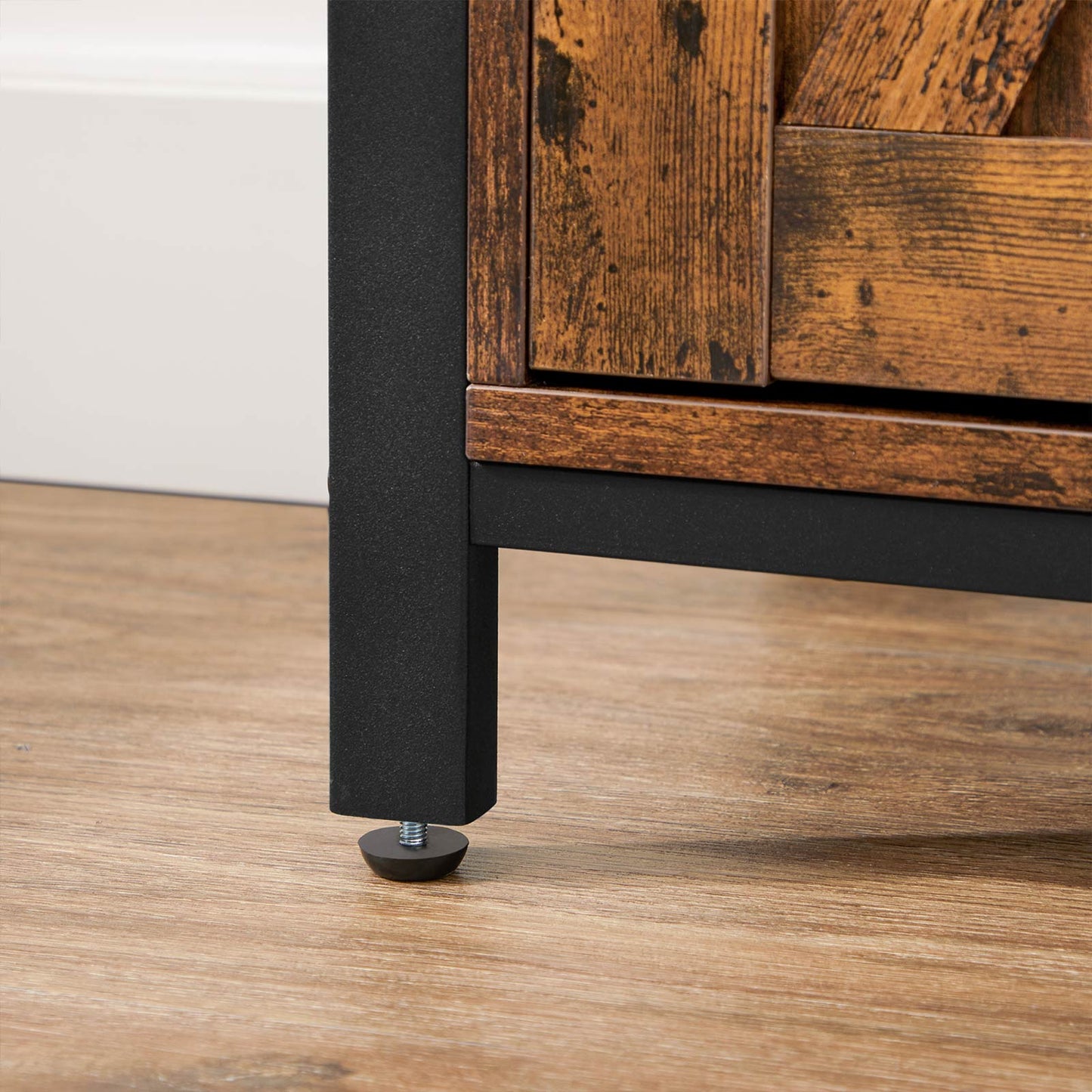 VASAGLE - Armadietto, Credenza con Anta Scorrevole, Scomparto Aperto, Ripiano Regolabile, per Cucina