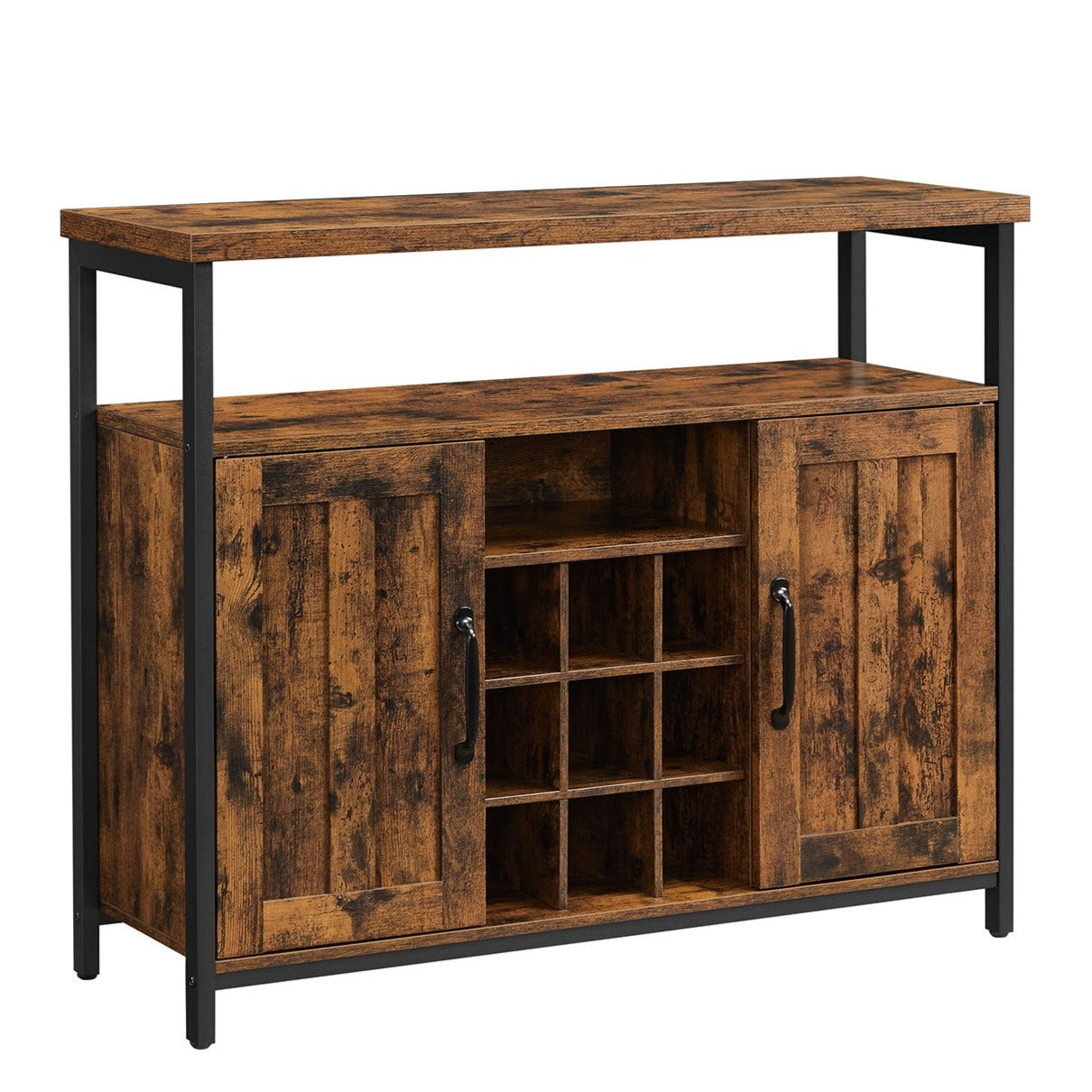 Credenza in marrone vintage e nero, Vasagle, 4