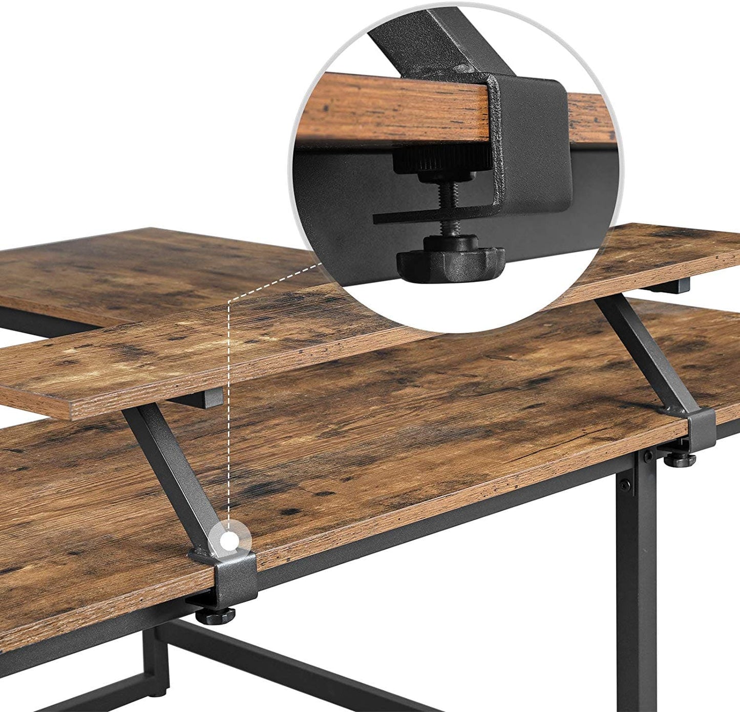 Vasagle, scrivania per computer con supporto monitor