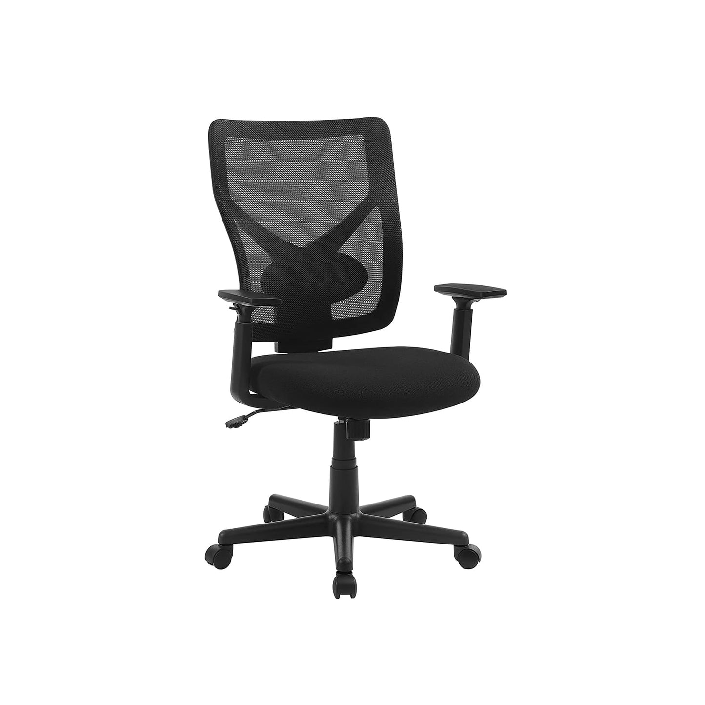Sedia da ufficio a rete, Sedia girevole ergonomica con Meccanismo di inclinazione, Seduta imbottita, 120 kg - SONGMICS