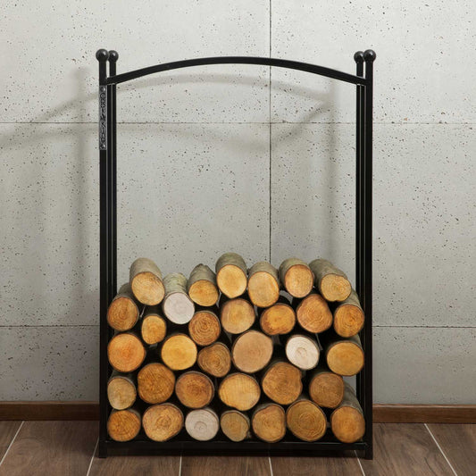 Portalegna "BERRY", portalegna da esterno, portalegna da interno, in acciaio, Cook King