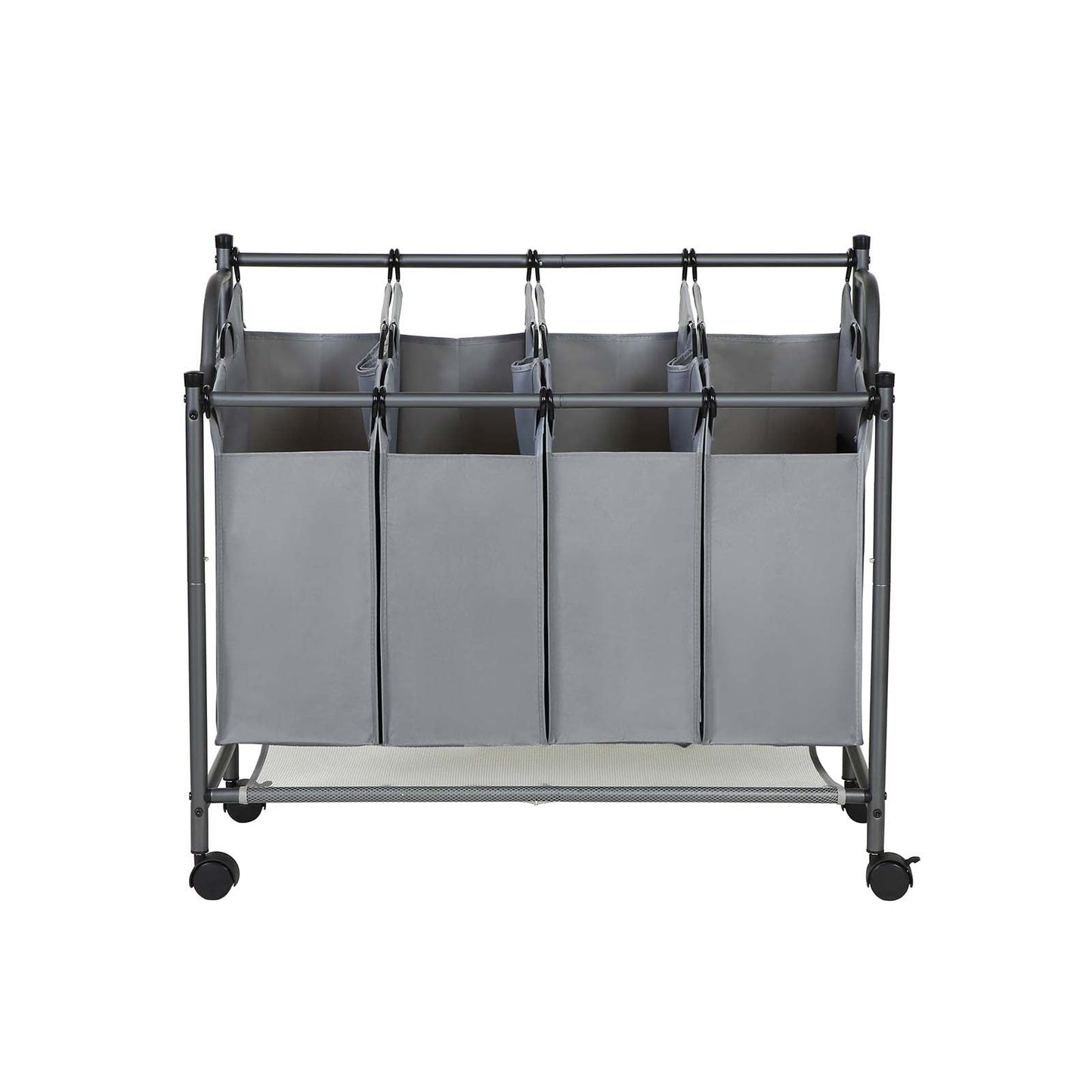 SONGMICS - Carrello Porta Biancheria con 4 Sacchi Rimovibili
