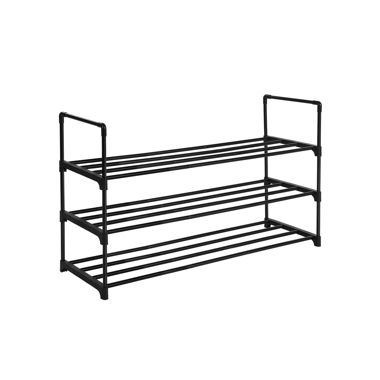 Scarpiera a 3 Ripiani 30 x 92 x 55 cm Nero