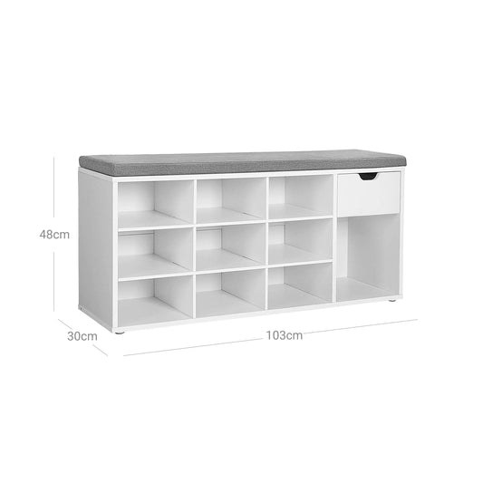 Vasagle, panca scarpiera a 10 scomparti, 5