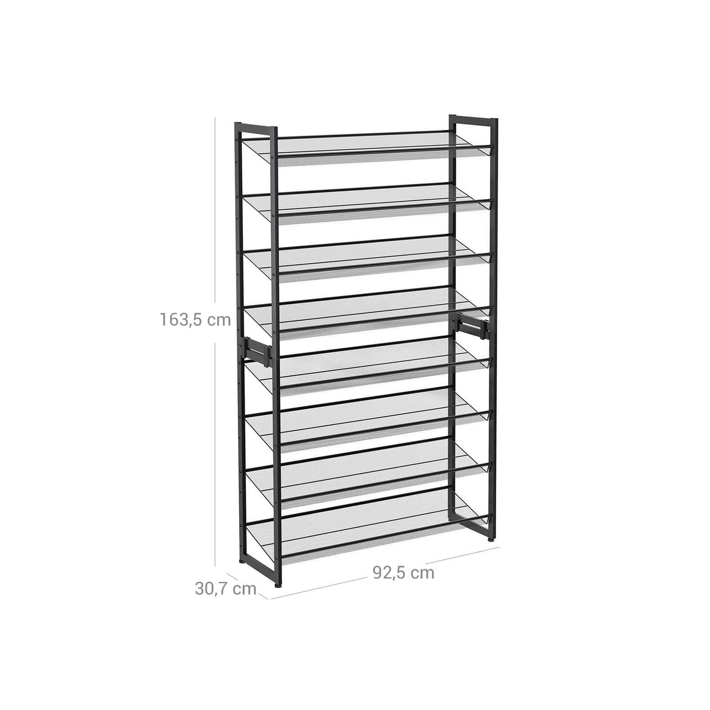 SONGMICS - Set di 2 Scaffali Portascarpe, Impilabili