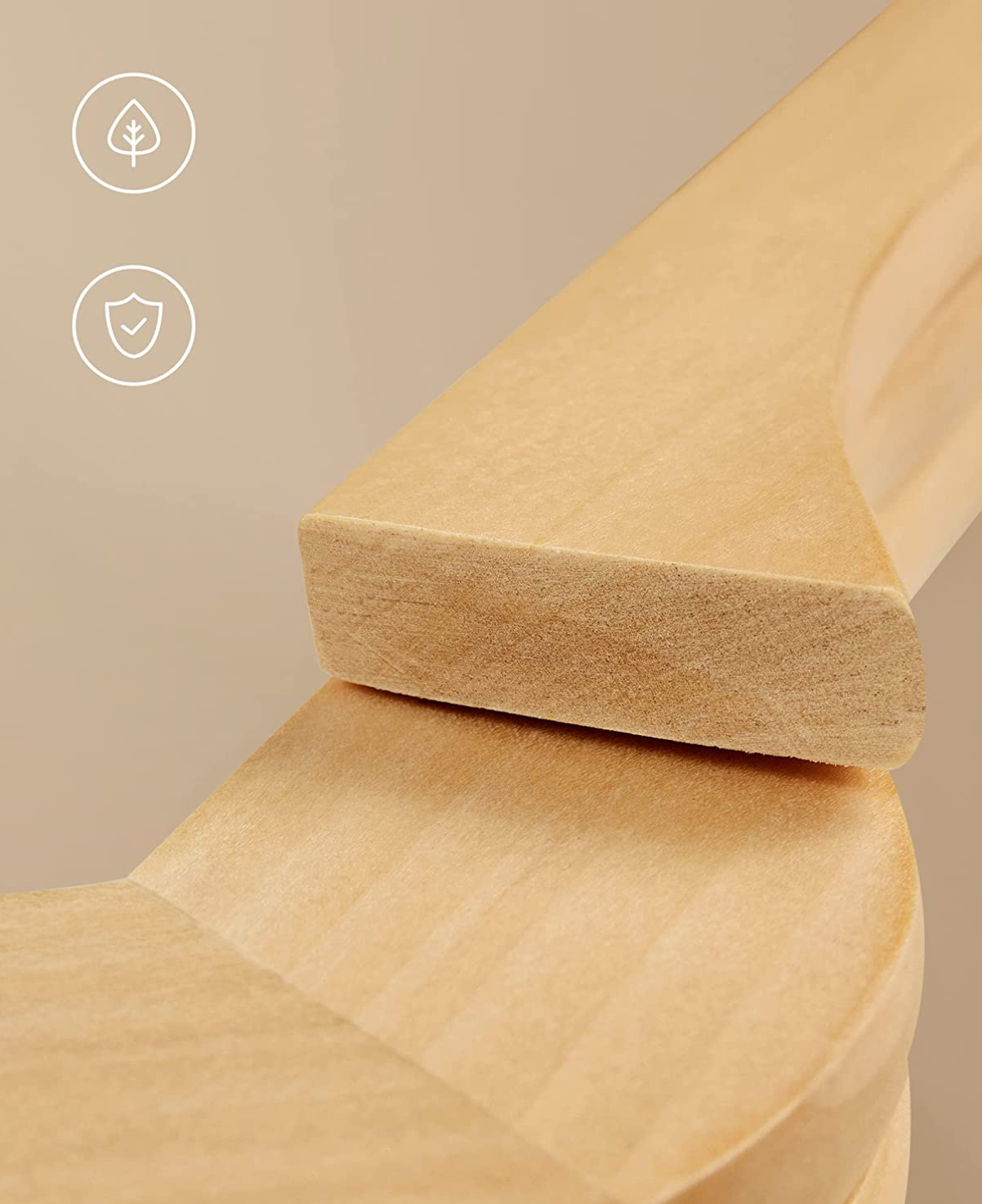 Songmics, set di 10 grucce in legno
