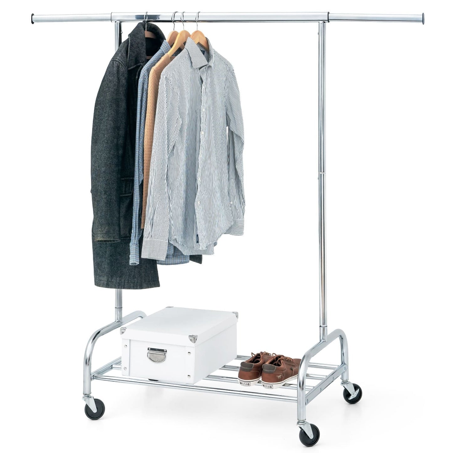 Stand Appendiabiti, per Carichi Pesanti, Appendiabiti con Ruote, Appendiabiti con Scarpiera, Tatkraft Tiger, 9