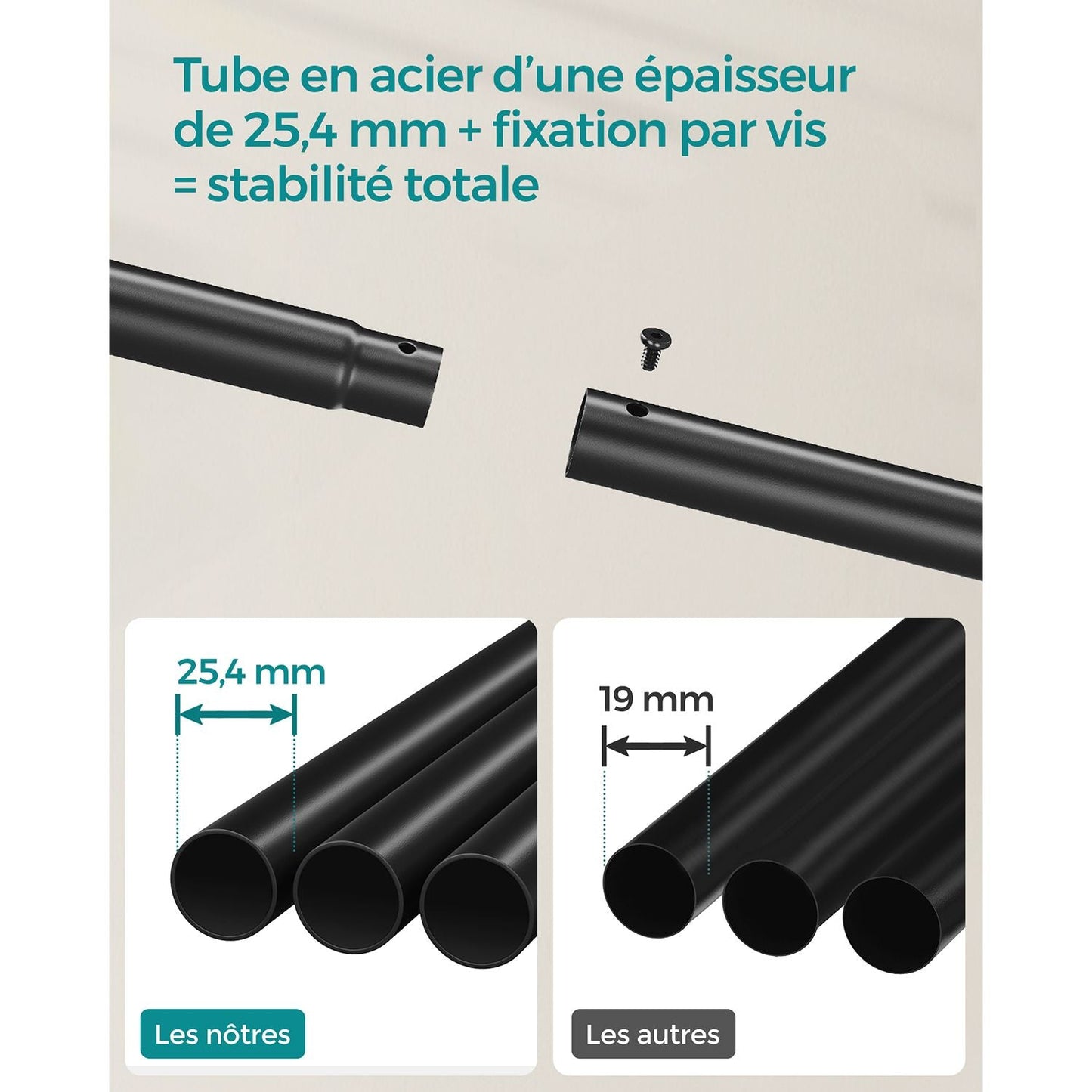 Songmics, stand appendiabiti doppio nero, 5