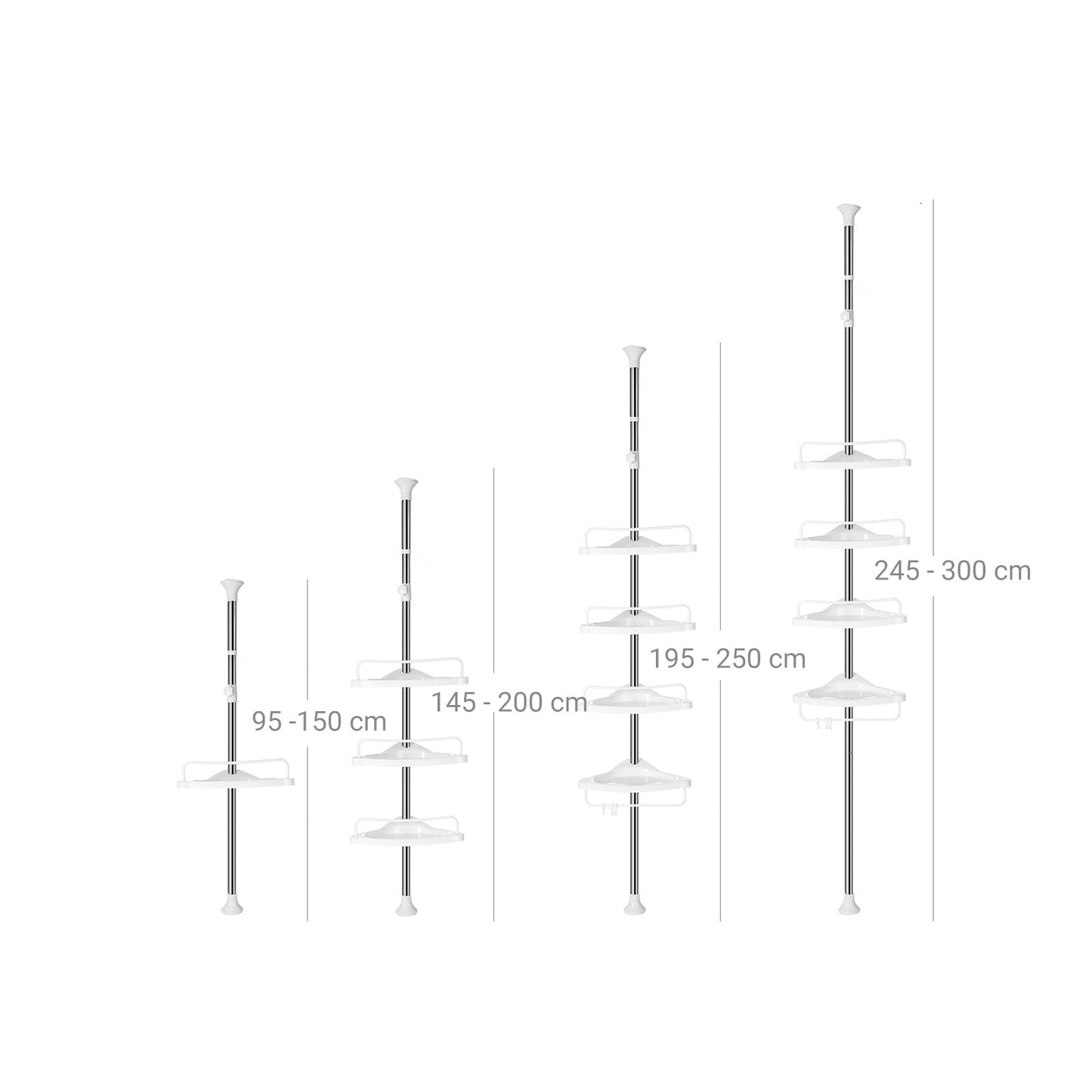 Songmics, mensole angolari da doccia, 1