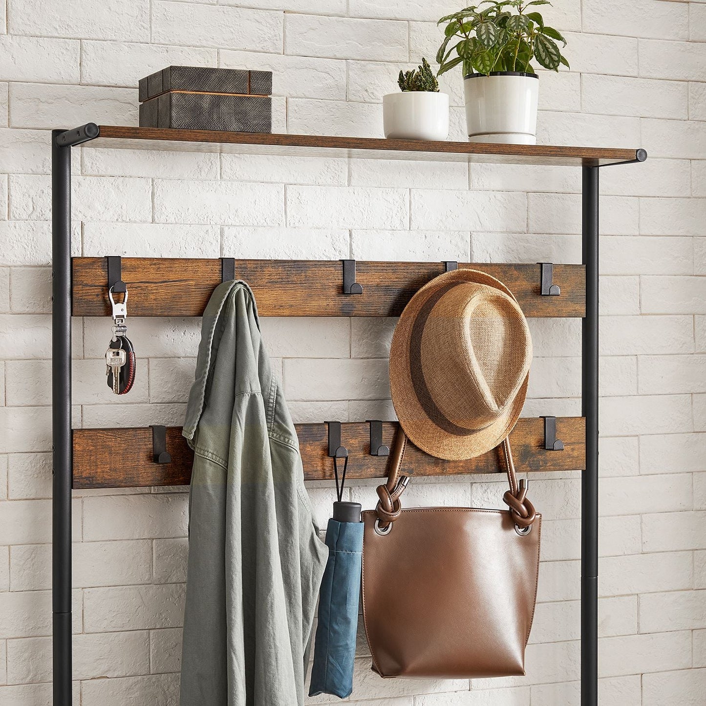 Stand cloakroom con una panchina, appendiabiti da ingresso, Vasagle, 1