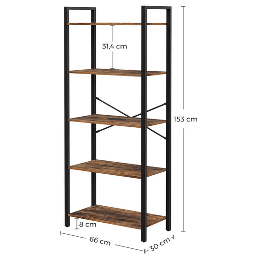 Vasagle, scaffale portaoggetti a 5 ripiani