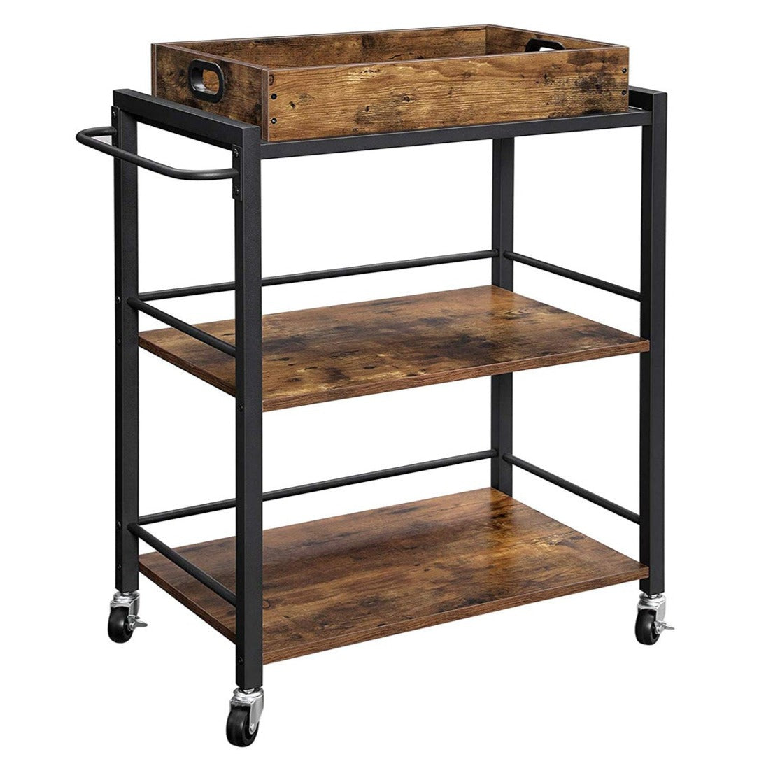 Vasagle, carrello da cucina con vassoio rimovibile, 6