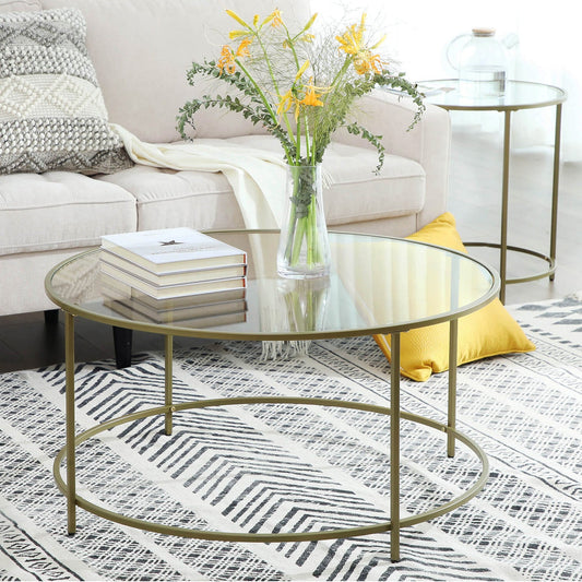 Tavolino da Divano in Soggiorno, Robusto Stabile Decorativo, VASAGLE