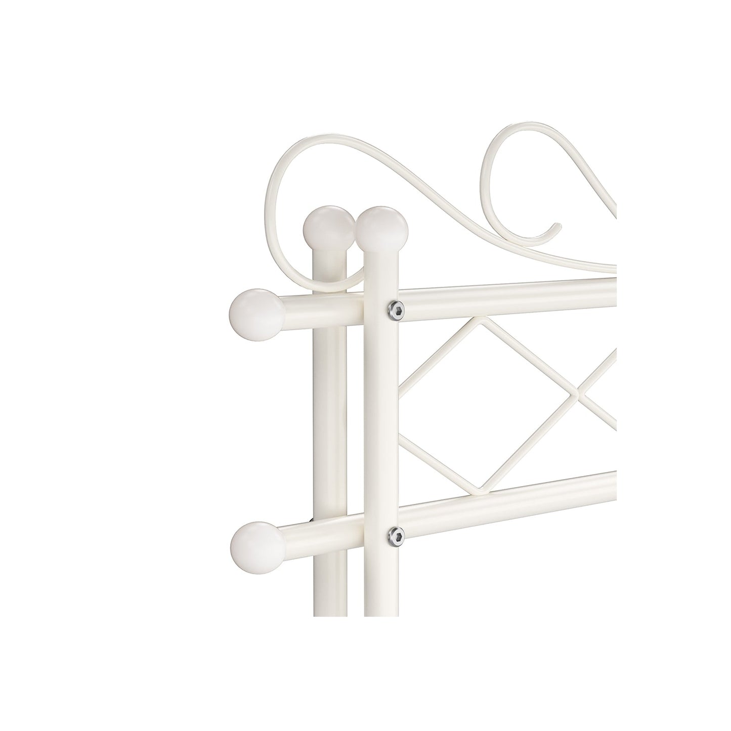 SONGMICS - Appendiabiti Vintage con 2 Ripiani in Metallo 92 x 41 x 173 cm Beige