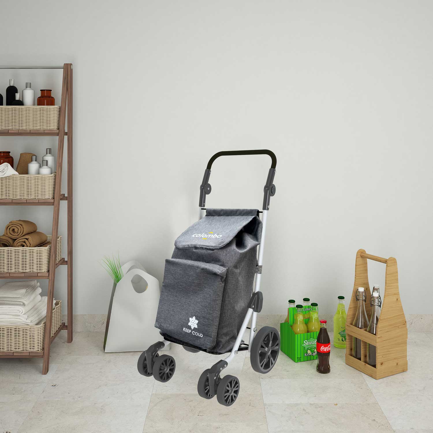 Carrelli spesa, carrello spesa pieghevole, borsa spesa con ruote, trolley spesa, Colombo