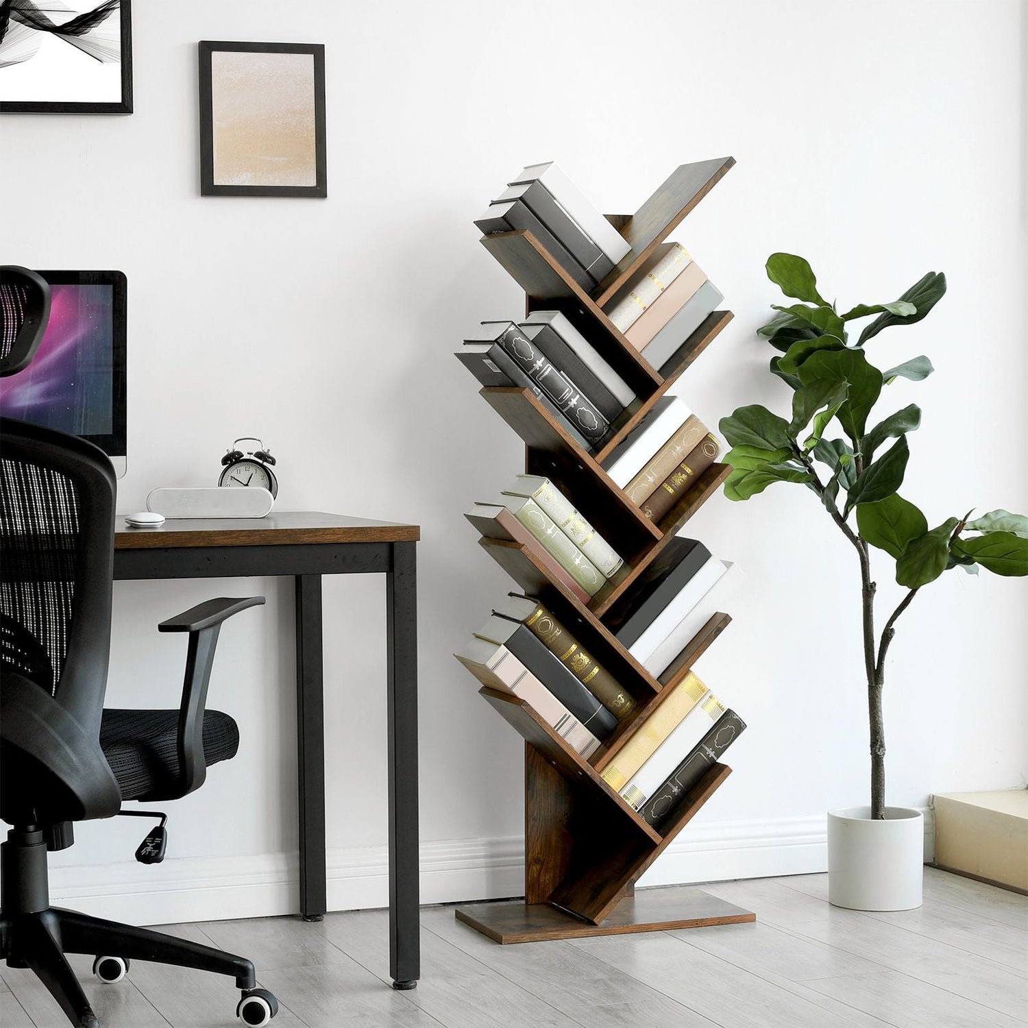 Libreria albero, libreria ad albero, libreria a forma di albero, mensola albero, libreria originale