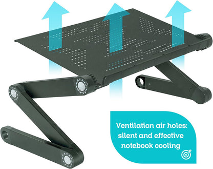 Supporto pc, Tavolino da letto, Realizzato in alluminio, Raffreddamento naturale - WonderWorker Newton 