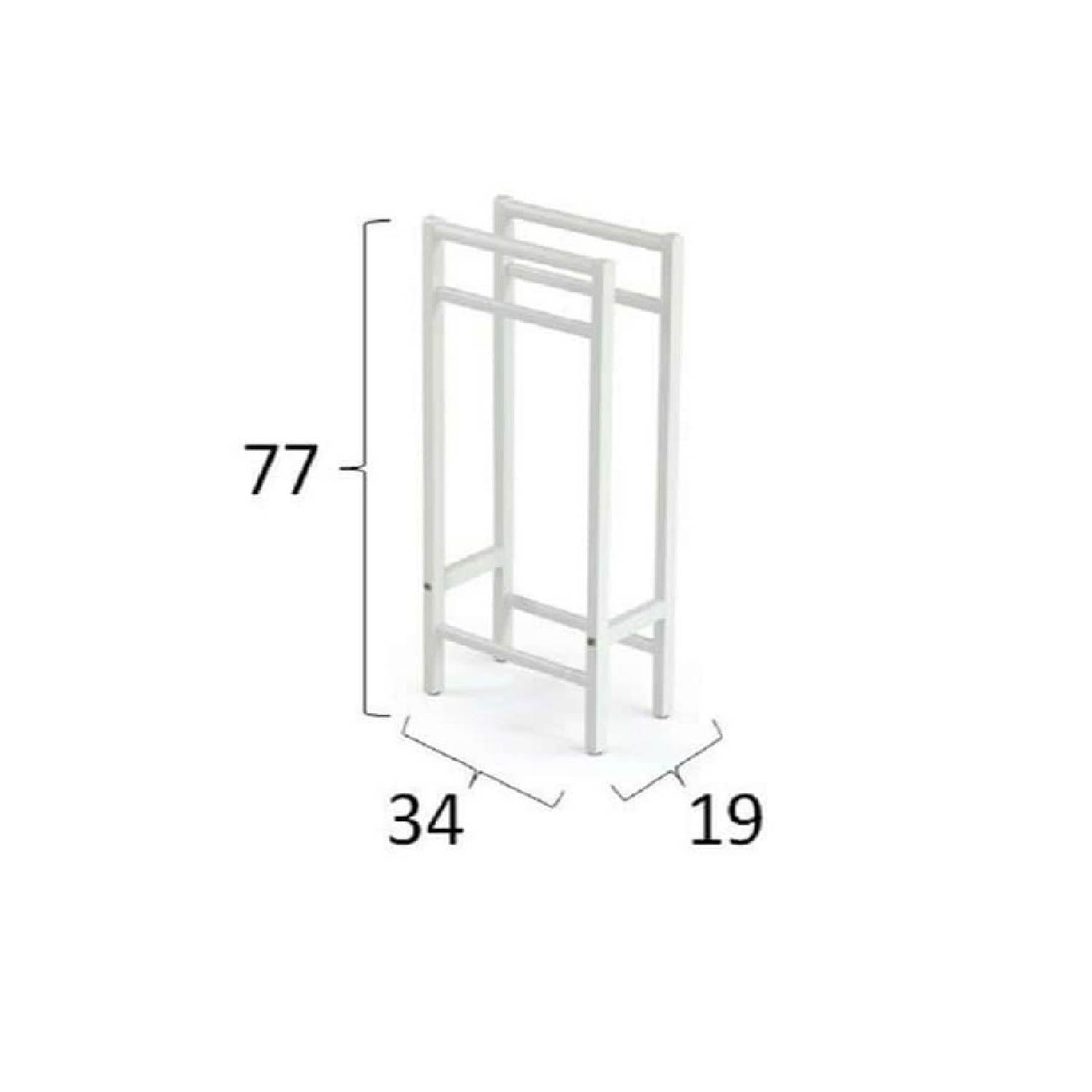 Porta asciugamani da terra SALVI, Porta asciugamani bagno, Appendi asciugamani bagno - 100% faggio massello, ciliegia, ARIT, 3