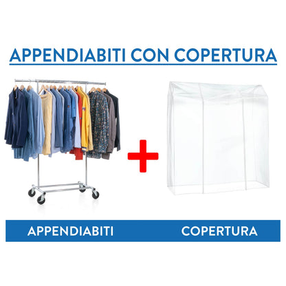 Armadio Tessuto, Rella Appendiabiti, Stand Appendiabiti con Copertura, Appendiabiti Robusto, Tatkraft Darren & Anwalt, 2