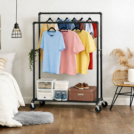 Appendiabiti da Terra, con 2 barre, metallo, Rella Appendiabiti, Tatkraft Pantera, br