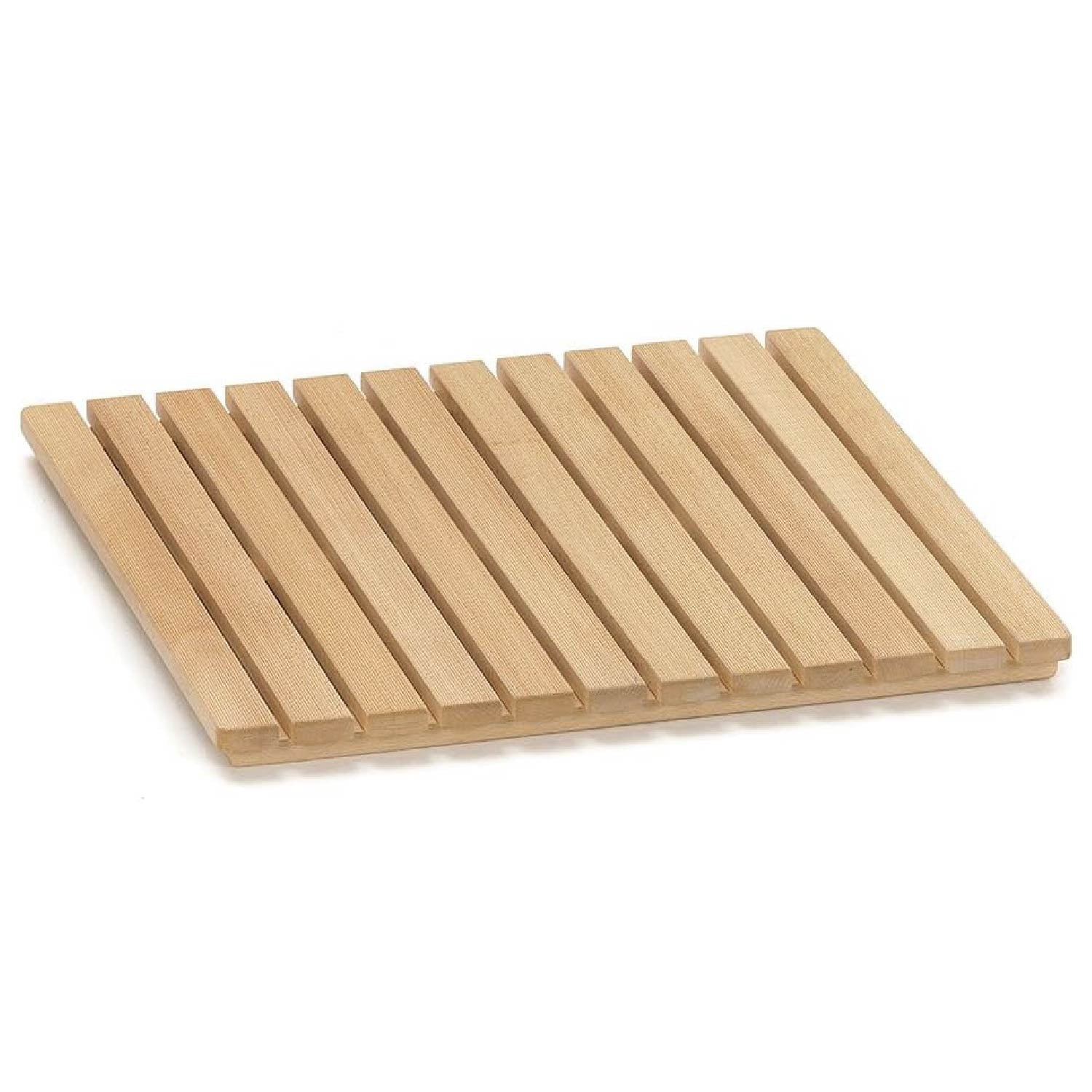 Tappeto bagno SAMOA 60, Tappeto antiscivolo doccia, Tappetino bagno, 100% faggio massello, naturale, ARIT, 1