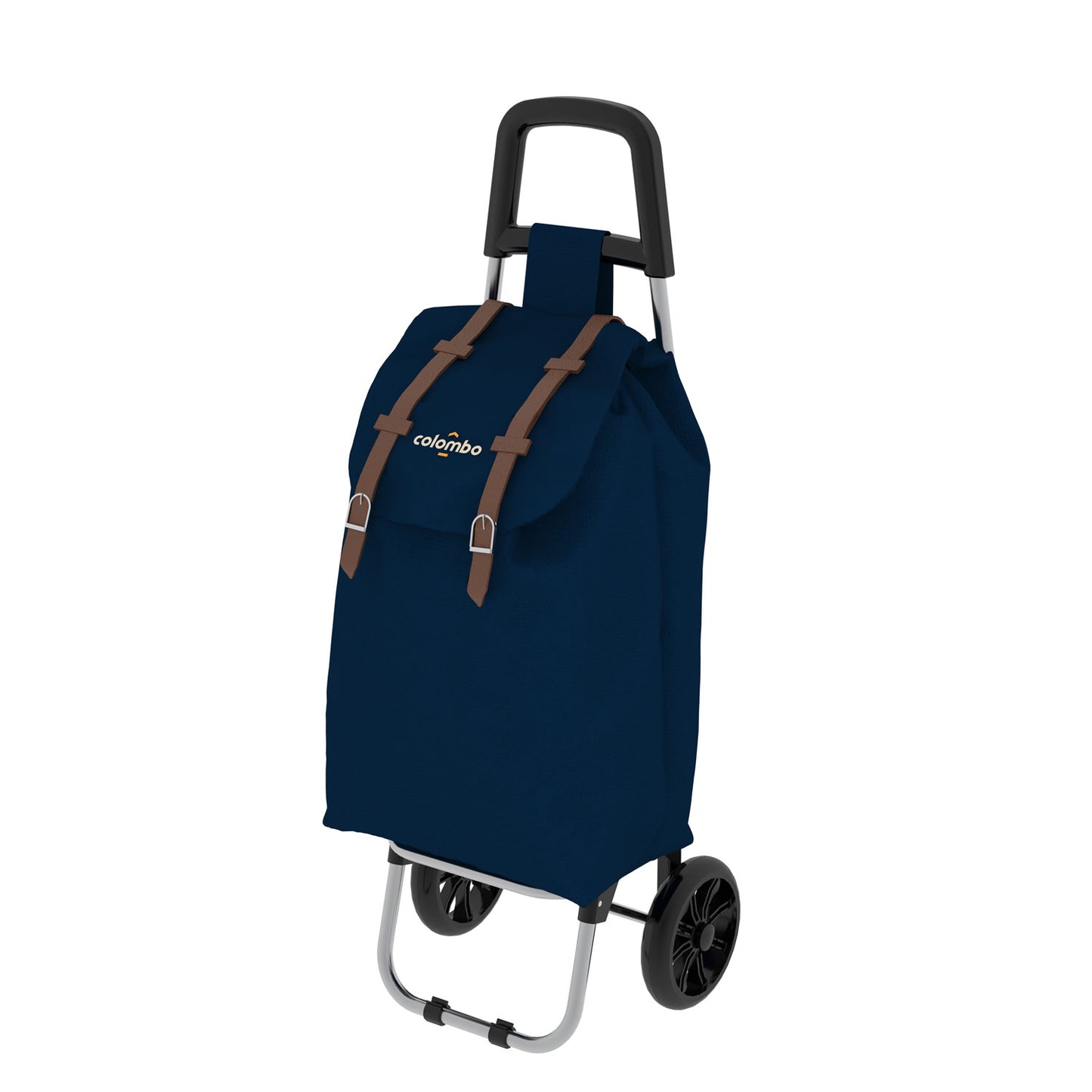 Carrello spesa, Capacità 40 L, Carrello Portaspesa, Borsa in poliestere impermeabile, Blu scuro, Colombo SMART